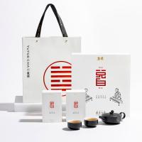 鱼玥 大兑白 白茶叶 茶具套装 福鼎白茶200g 茶壶150ml 茶杯75ml*2 礼盒装 (单位:套)
