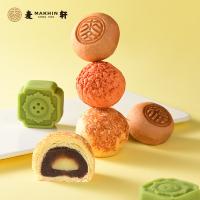麦轩 鹏城四季 糕点礼盒 300g 混色（单位：盒）【内配】绿茶绿豆糕40g*2、荔枝酥35g*2、栗子烧25g*2、芝士红豆酥50g*2