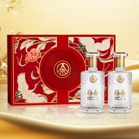 五粮液 福喜迎门 臻选水晶白酒礼盒 浓香型52度 500ml*2瓶 (单位:盒)