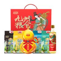 米妹妹（MIMEIMEI） 九州粮仓百事随顺 杂粮组合 5kg+418ml 红色（单位：组）配制：五常大米1kg、内蒙古黄小米1kg、五常糙米1kg、压榨葵花籽油418ml、五常黑米1kg、五常糯米1kg