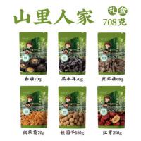 田知府 山里人家 菌菇礼盒 红枣*1，香菇*1，黑木耳*1，鹿茸菇*1，虫草花*1，桂圆干*1 708g（单位：盒）