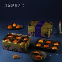 十五月 月饼礼盒 沁月 860g (单位:盒) 单黄白莲蓉月饼100g×2 黑森林松仁味月饼60g×2 生椰芒果月饼60g×2 晶沙爆浆酥月饼60g×4 冰沙红豆奶黄月饼90g×2