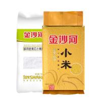 金沙河 米面一家亲 臻品 礼盒 西北风味养麦挂面500g*1  北京风味鸡蛋挂面500g*1  刀削挂面500g*1 刀削原味面片200g*1 多用途麦芯小麦粉750g*1 小米500g*1 (单位:盒)