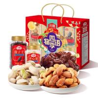 沃隆 四季坚果臻礼 罐装 坚果礼盒 开心果150gx1、夏威夷果160gx1、巴旦木150gx1、黑加仑葡萄干330gx1、鱼皮花生210gx1、提子干330gx1 6盒/箱 (单位:盒)