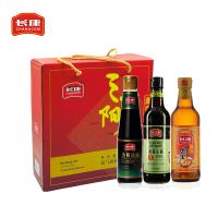 长康 调味品 湘香哒 三阳开泰礼盒 鲜味生抽500ml 蒸鱼䜴油410ml 葱蒜料酒500ml (单位:盒)