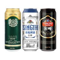 青岛啤酒（TSINGTAO） 金奖 啤酒组合 500ml/听 10听/盒(单位：盒)