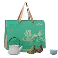金萝莎 4味8粽1糯米礼粽粽子礼盒 1.3kg（100g栗子鲜肉粽*2+紫米蜜枣粽100g*2+八宝杂粮粽100g*2+精典鲜肉粽100g*2+太湖糯米500g*1包）（单位:盒）