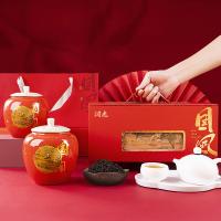 润虎 鸿运华冠正山小种武夷红茶手提礼盒装 250g 5g/包 25包/罐 2罐/盒 （单位：盒）