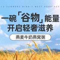 十二夏天 牛奶燕麦燕窝 燕窝粥 即食汤羹 300mg252g*6碗 蓝色（单位：组）