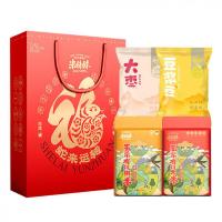 米妹妹（MIMEIMEI） 蛇来运转 面面俱稻组合 1.4kg(单位：盒) 真空包装 五常有机粥米500g+五常有机大米500g+豆浆豆300g+精选大枣100g