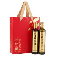 野岭 山茶油+亚麻籽油礼盒 一级 物理压榨 500ml*2瓶 (单位:盒)