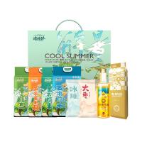 米妹妹（MIMEIMEI） 解暑粮方 杂粮礼盒 4.798kg 绿豆1kg+糙米1kg+糯米1kg+玉米碴1kg+大枣100g+冰糖200g+面条250g+葵花籽油248ml（单位：盒）