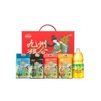 米妹妹（MIMEIMEI）九州粮仓杂粮礼盒 5.8kg（糙米1kg+粥米1kg+大米1kg+黑米1kg+大豆油1.8L）（单位：盒）大米杂粮真空包装