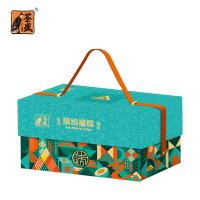 荃盛（quansheng） 缤纷福粽 粽子礼盒 1660g（10粽6蛋） 绿色（单位：盒）梅干菜鲜肉粽 130g×1、蛋黄鲜肉粽 130g×1、精典鲜肉粽 130g×1、栗子鲜肉粽 130g×1、飘香桂花粽 130g×2、红袍豆沙粽 130