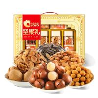 洽洽 JC973 什锦臻香 坚果礼盒 973g 红色（单位：盒）草本核桃120g*1+香瓜子160g*1+五香怪味花生200g*1+小白杏核175g*1+开口巴旦木140g*1+夏威夷果178g*1