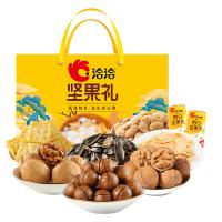 洽洽 坚果礼盒金麟呈祥款 1.449kg 纸皮核桃100g+草本核桃120g+夏威夷果98g+香瓜子55g+怪味豆60g*2+什锦椰果罐头370g+山药脆片40g*2+坚果乳240ml*2+原味喀吱脆35g（单位：盒）