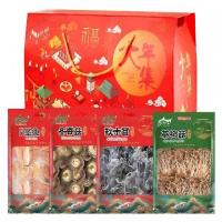 乡珍味（XIANGZHENWEI） 大年集 干货礼盒 1100g（东海墨鱼300g+东北秋木耳300g+广昌茶树菇200g+精选冬香菇300g)（单位：盒）