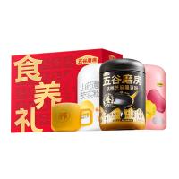 五谷磨房 团圆三宝礼盒1638g 核桃芝麻黑豆粉546g+山药薏米芡实粉546g+红豆薏米粉546g+食养杯*1（单位：盒）新老包装随机发货