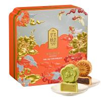 华美 锦月绣礼 月饼礼盒540g 蛋黄莲蓉月饼60g 芒果黄桃味月饼60g 红豆蓉月饼60g*3 醇香拿铁味月饼60g 蔓越莓味红酒月饼60g 青提油柑味月饼60g 蜜桃乌龙茶味月饼60g (单位:盒)