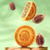 集味轩 繁花映月 月饼礼盒480g 缤纷果仁坚果饼60个*2 龙井碧根果坚果饼60g*2 金桔柠檬夏果坚果饼60g*2 红豆核桃坚果饼60g*2 礼盒尺寸240*70*365mm (单位:盒)