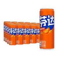 可口可乐 芬达 碳酸饮料 全塑包  330ml*24 （单位：组) 新老包装随机发货