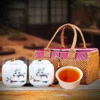 润虎 福冠如意 武夷大红袍双瓷罐礼盒 250g(单位：盒) 藤编提花织锦礼袋