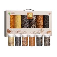 禾煜 山珍佳宴 干货礼盒 520g(单位：盒) 香菇105g+黑木耳100g+椴木银耳75g+猴头菇90g+蛹虫草80g+鹿茸菇70g