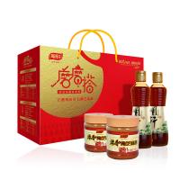 明轩 芝麻香油 磨磨搭礼盒 香油350ml*2+芝麻酱350g*2 (单位: 盒)
