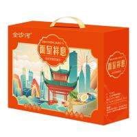 金沙河 面呈祥意组合 XV-3 1.7kg (单位:盒) 金丝鸡蛋挂面500g*1 家用小麦粉1kg*1 刀削原味面片200g*1