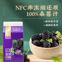 宝桑园 100%桑葚汁NFC桑果汁礼盒 纯天然果汁 468ml*12盒/箱 （单位:箱）