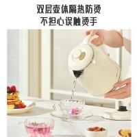 九阳（Joyoung） 开水煲 热水壶烧水壶电水壶1.5L 双层隔热304不锈钢无缝内胆 轻复古家用开水壶 K15FD-W550 1.5L 1台/箱 (单位:台) 奶油白