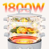 美的（Midea） ZGC3012C 多功能电蒸锅 16L(5L蒸笼*2+6L锅体)（单位：台）蓝色