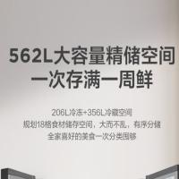 美的（Midea） BCD-562WKPM（E） 变频风冷双开门冰箱 562升 （单位：台）炭灰-月夜