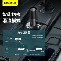 倍思（Baseus） 一拖二USB 车载充电器 120W 黑色（单位：个）