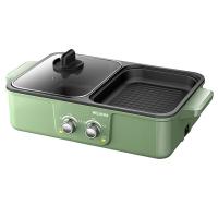 美菱（MeiLing） MT-LZ1512 多功能涮烤一体锅 火锅600W+烤盘600W（单位：台）绿色