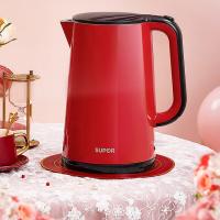 苏泊尔（SUPOR）SW-17E05E电水壶304不锈钢1.7L（单位：个）中国红