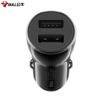 公牛（BULL） GNV-CUB12H 车载充电器 USB一拖二 黑色 (单位:个)