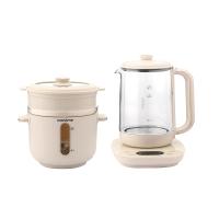 北欧欧慕（nathome） NM-YS0611  多功能养生壶套装  壶1.8L+锅1.2L （单位：套）白色