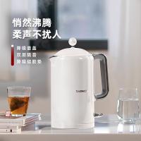 大宇（DAEWOO）EK01 复古电热水壶双层隔热保温304不锈钢大容量 1.5L 机械款(单位:台）白色