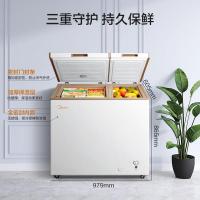 美的（Midea） BCD-202DKM(E) 双温卧式冰柜 202升 白色 定频直冷一级 (单位:台)