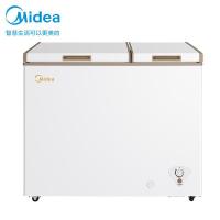 美的（Midea） BCD-202DKM(E) 双温卧式冰柜 202升 白色 定频直冷一级 (单位:台)