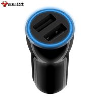 公牛（BULL） GNV-CUB12H  车载充电器 USB 一拖二（单位：个）黑色