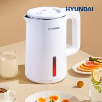 现代（HYUNDAI） HL1523A-09C 双层不锈钢电热水壶 2.3L（单位：台）白色