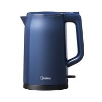 美的（Midea） 电热水壶 304不锈钢双层防烫 MK-HJ17X21 1.7L (单位:台) 深蓝色