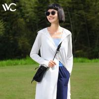VVC 夏季长款专业防晒衣 VGA3S161 胸围103cm衣长114cm袖长64cm (单位:件) 冰川白
