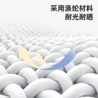 得力 DL521021 涤纶PVC点珠手套 8.5码(215mm)12副/包（单位：包）白+黄