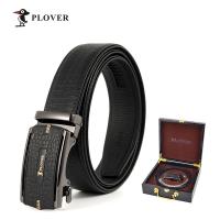 PLOVER 蜥蜴纹头层牛皮腰带 礼盒装 GD00006-DA-G1 120cm (单位:条) 黑色