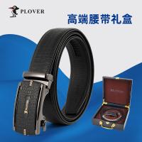 PLOVER 蜥蜴纹头层牛皮腰带 礼盒装 GD00006-DA-G1 120cm (单位:条) 黑色