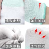 百舸 防滑防护手套 尼龙浸胶劳保手套 12双/M码 绿色（单位：双）