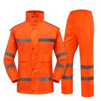 谋福（CNMF） 8029 安全反光分体执勤雨衣雨裤服装套装 3XL-185（单位：套）荧光橙